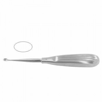 Volkmann Bone Curette Oval - Fig. 3 Stainless Steel, 17 cm - 6 3/4" Scoop Size 10 mm